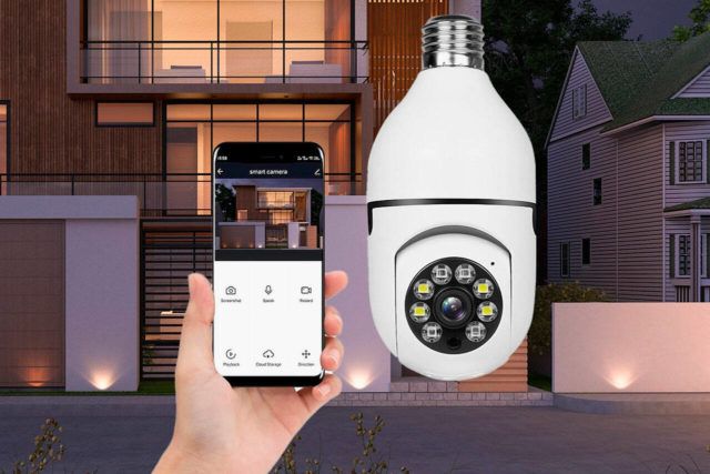 outdoor light bulbs with camera