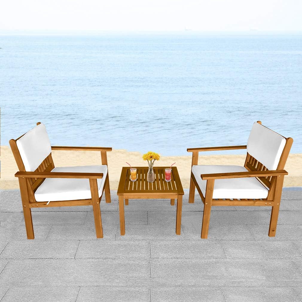 Wood Conversation Patio Set